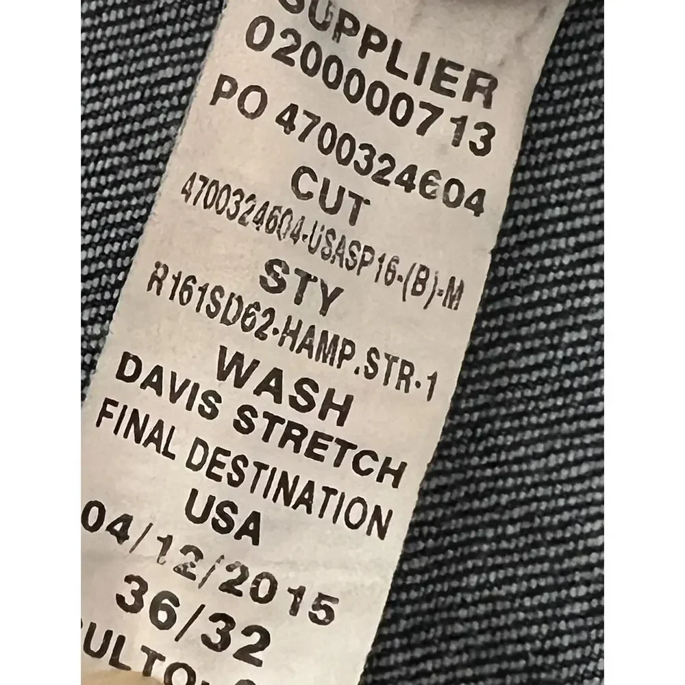 Polo Ralph Lauren Hampton Straight Blue Jeans Mens 36x32 (38) Distressed